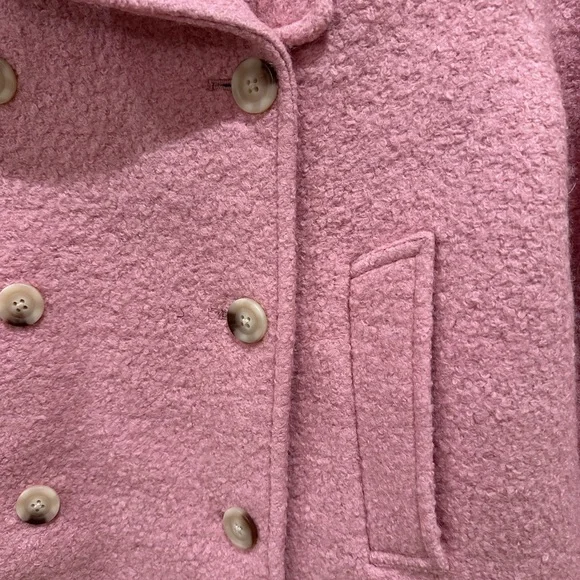 Sundance Women’s Pink Double-Breasted Peacoat - PM - Picture 4 of 5